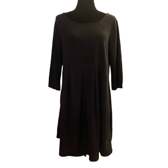 Old Navy Black 3/4 Sleeves A-Line Maternity Dress Size XL - Picture 1 of 13